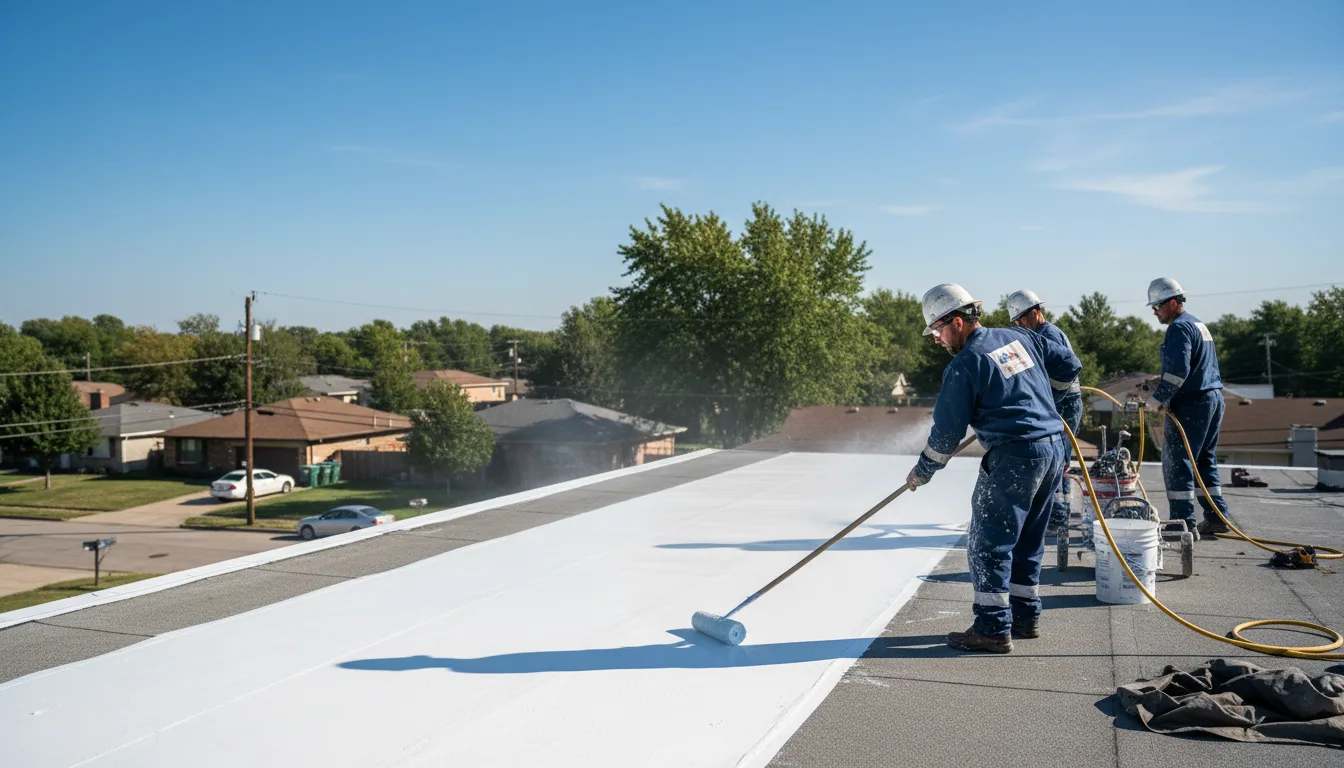 Commercial roof coating in State Line, MS near me